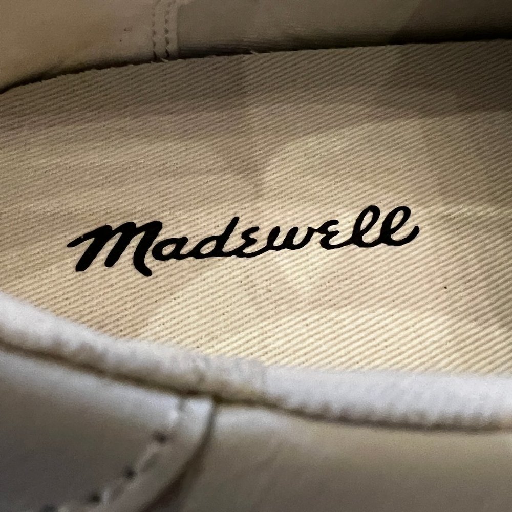 Always in style! New Madewell Unisex White Leather Sneakers Women Sz 9 &… - Picture 5 of 13